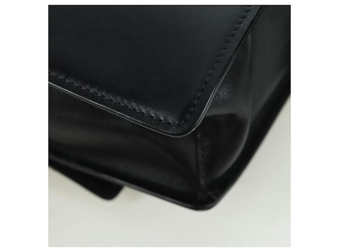 Prada Bolso de Hombro de Cuero Gris Dorado Auth 173314V Castaño - vista 17