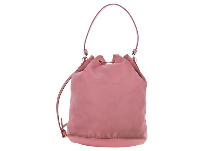 PRADA Handtasche Nylon 2-Wege Rosa Gold Auth 173303A Pink Golden - Ansicht 2