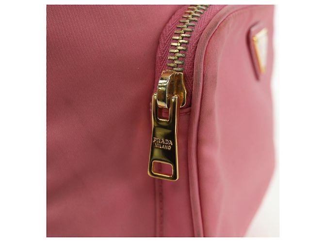PRADA Handtasche Nylon 2-Wege Rosa Gold Auth 173303A Pink Golden - Ansicht 20