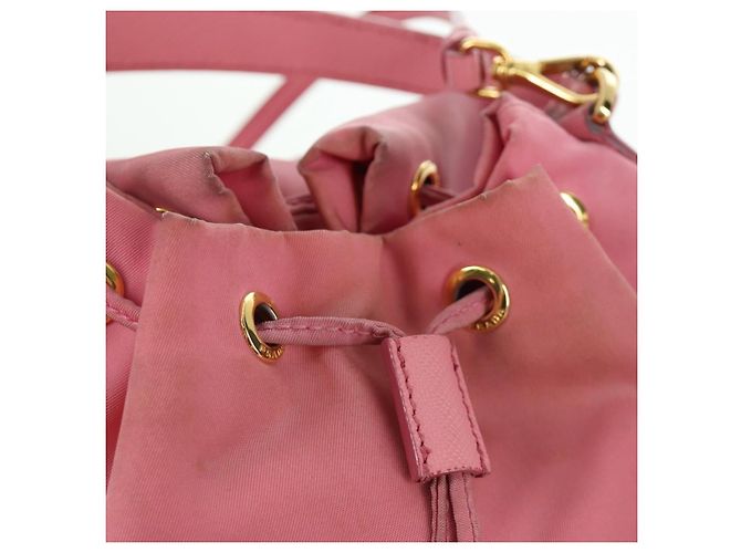 PRADA Handtasche Nylon 2-Wege Rosa Gold Auth 173303A Pink Golden - Ansicht 23