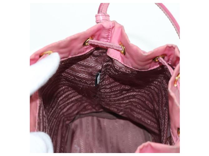 PRADA Handtasche Nylon 2-Wege Rosa Gold Auth 173303A Pink Golden - Ansicht 26