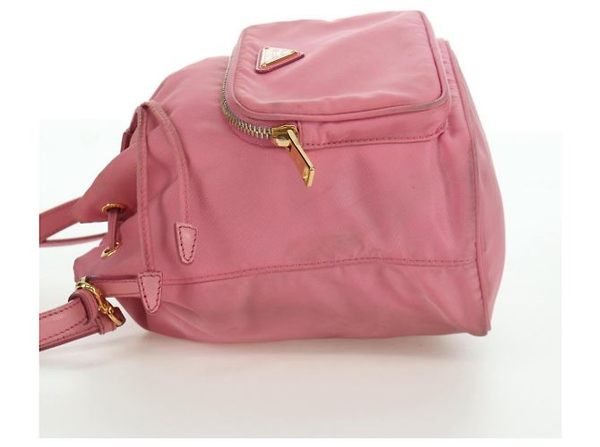 PRADA Handtasche Nylon 2-Wege Rosa Gold Auth 173303A Pink Golden - Ansicht 3