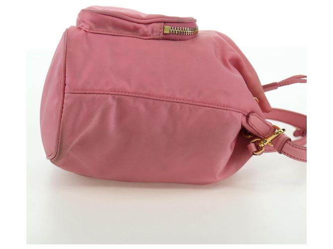 PRADA Handtasche Nylon 2-Wege Rosa Gold Auth 173303A Pink Golden - Ansicht 4