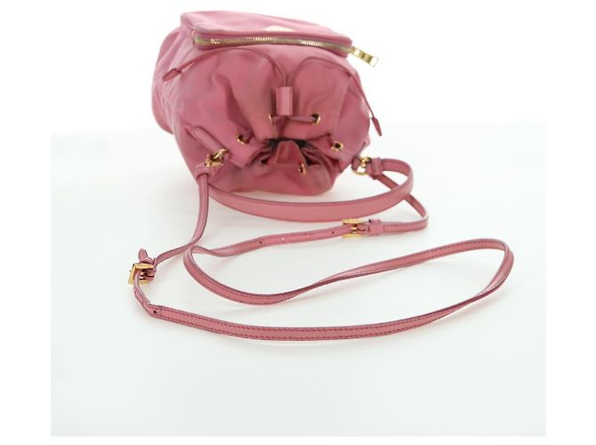 PRADA Handtasche Nylon 2-Wege Rosa Gold Auth 173303A Pink Golden - Ansicht 8