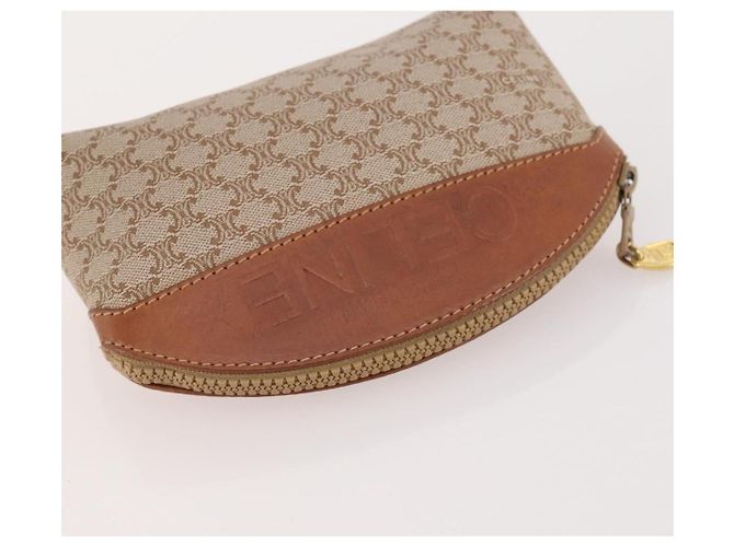 Céline Pochette Celine Macadam in tela C Macadam PVC 3 pezzi Beige Marrone Auth fm5234 - vista 17