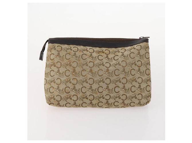Céline Pochette Celine Macadam in tela C Macadam PVC 3 pezzi Beige Marrone Auth fm5234 - vista 3