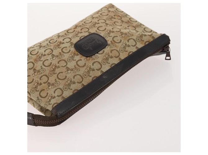 Céline Pochette Celine Macadam in tela C Macadam PVC 3 pezzi Beige Marrone Auth fm5234 - vista 5