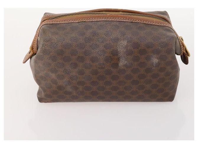 Céline Pochette Celine Macadam in tela C Macadam PVC 3 pezzi Beige Marrone Auth fm5234 - vista 9