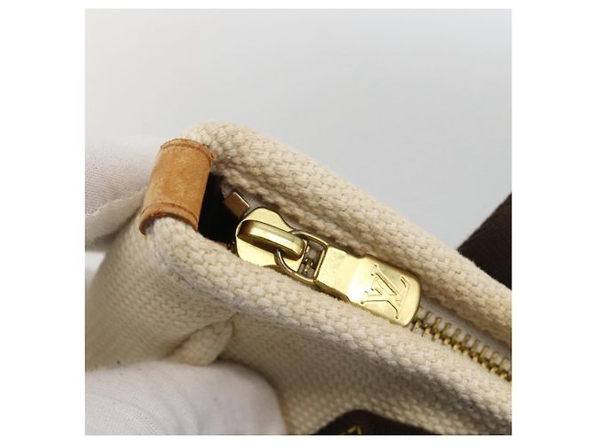 LOUIS VUITTON Antigua Cabas PM Borsa a Mano Rossa Beige M40038 LV Auth BA11190 Rosso - vista 10