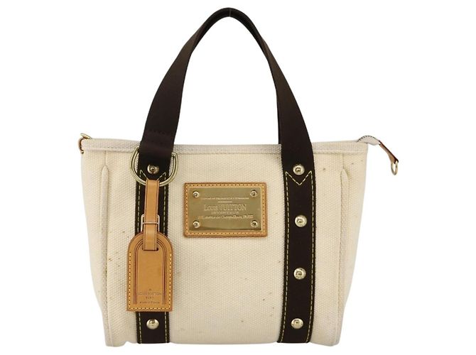 LOUIS VUITTON Antigua Cabas PM Borsa a Mano Rossa Beige M40038 LV Auth BA11190 Rosso - vista 13