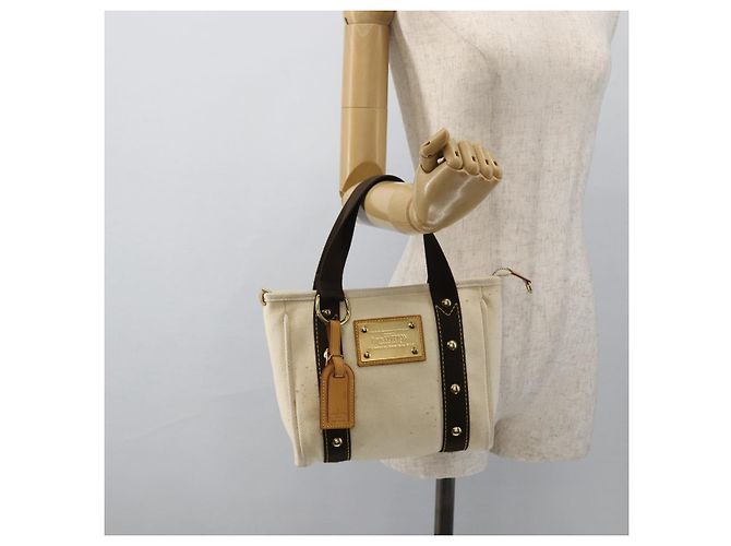 LOUIS VUITTON Antigua Cabas PM Borsa a Mano Rossa Beige M40038 LV Auth BA11190 Rosso - vista 22
