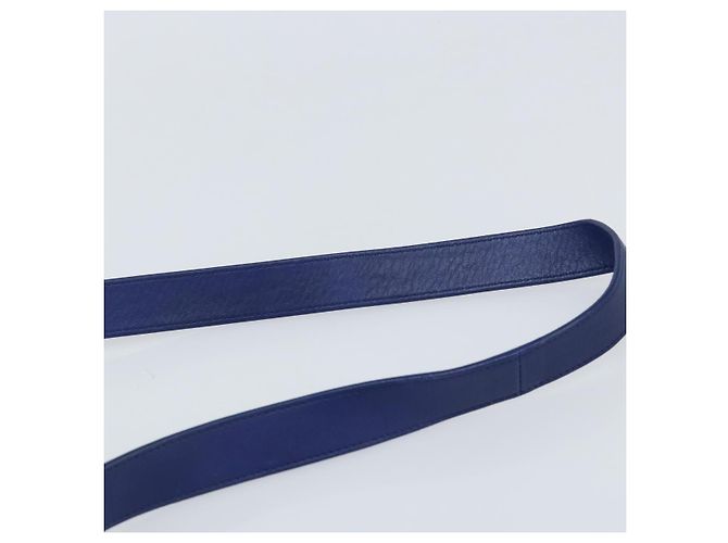 Sac à bandoulière Y Line en cuir bleu et or SAINT LAURENT 311214 Auth 172514V Doré - vue 14