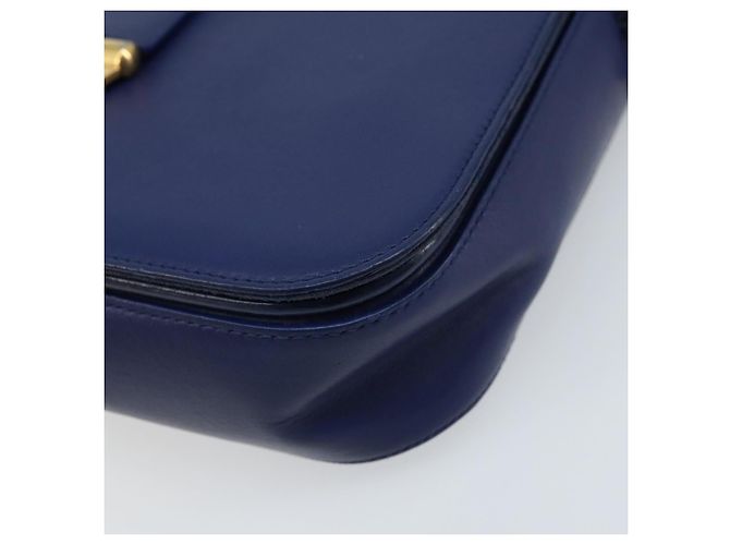 Sac à bandoulière Y Line en cuir bleu et or SAINT LAURENT 311214 Auth 172514V Doré - vue 15