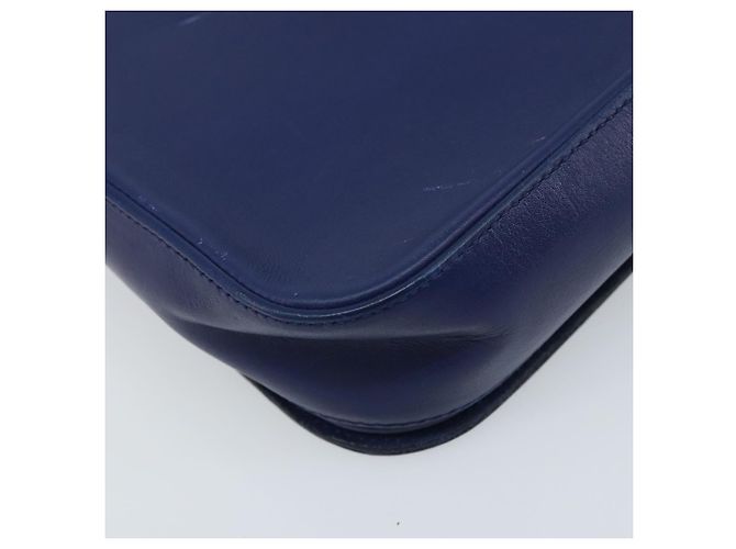 Sac à bandoulière Y Line en cuir bleu et or SAINT LAURENT 311214 Auth 172514V Doré - vue 18