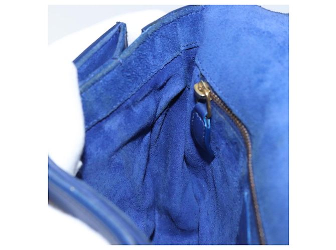 Sac à bandoulière Y Line en cuir bleu et or SAINT LAURENT 311214 Auth 172514V Doré - vue 23