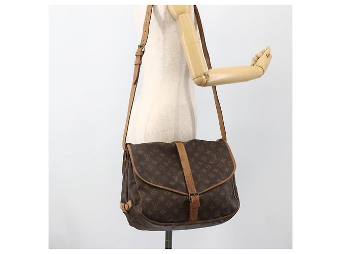 LOUIS VUITTON Borsa a Spalla Monogram Saumur 35 M42254 LV Auth ka2845 Monogramma - vista 25