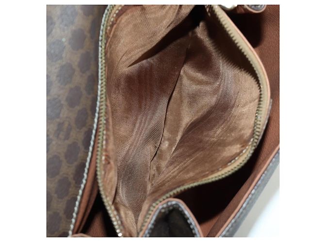 Céline Borsa a spalla in tela Macadam CELINE in pelle PVC marrone oro Auth am10907V D'oro - vista 11