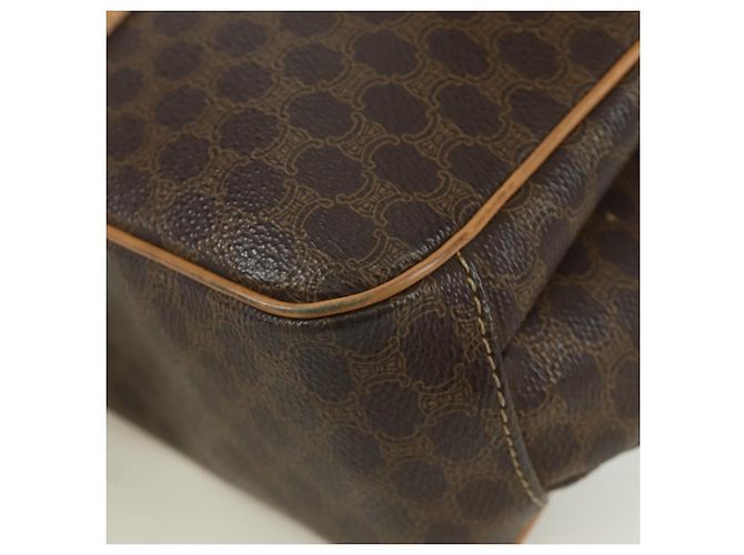 Céline Borsa a spalla in tela Macadam CELINE in pelle PVC marrone oro Auth am10907V D'oro - vista 15