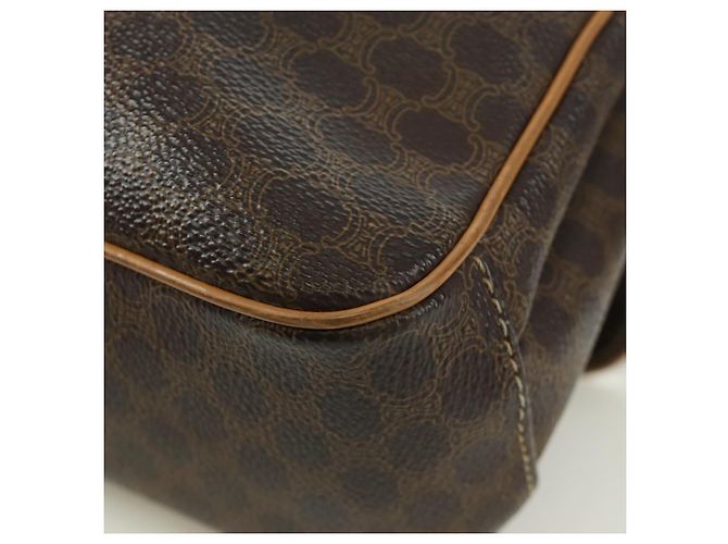 Céline Borsa a spalla in tela Macadam CELINE in pelle PVC marrone oro Auth am10907V D'oro - vista 17