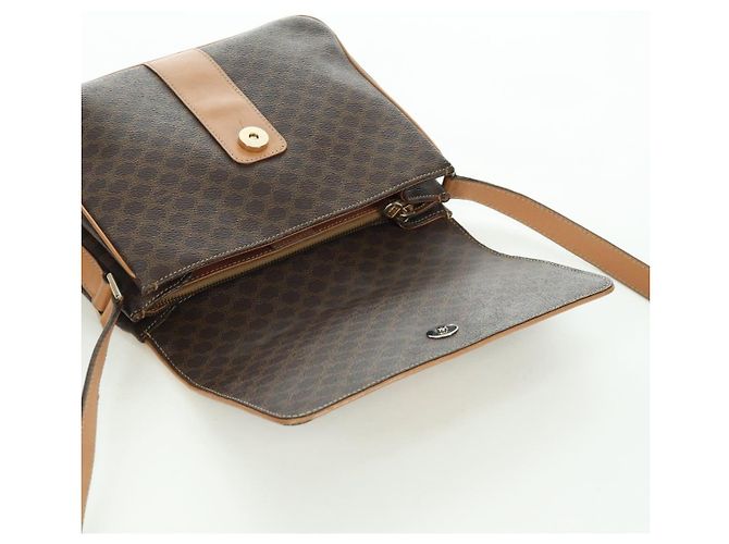 Céline Borsa a spalla in tela Macadam CELINE in pelle PVC marrone oro Auth am10907V D'oro - vista 19