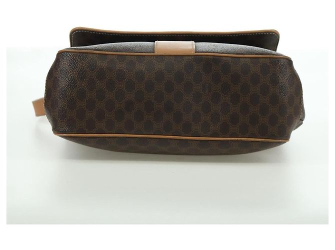 Céline Borsa a spalla in tela Macadam CELINE in pelle PVC marrone oro Auth am10907V D'oro - vista 5