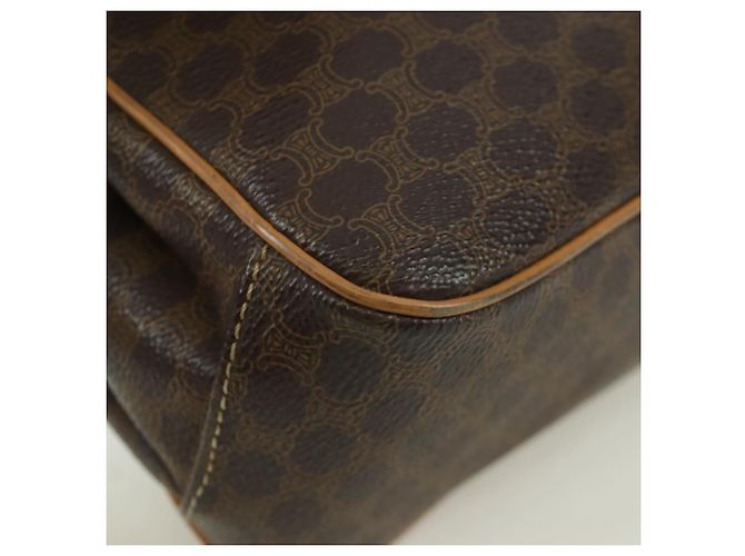 Céline Borsa a spalla in tela Macadam CELINE in pelle PVC marrone oro Auth am10907V D'oro - vista 9