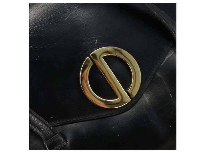 Borsa a mano Christian Dior in pelle nera e oro Auth bs33762 Nero D'oro - vista 19