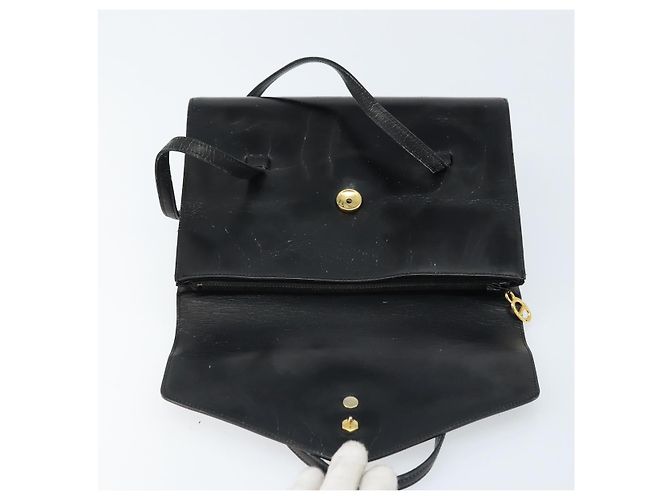 Borsa a mano Christian Dior in pelle nera e oro Auth bs33762 Nero D'oro - vista 20