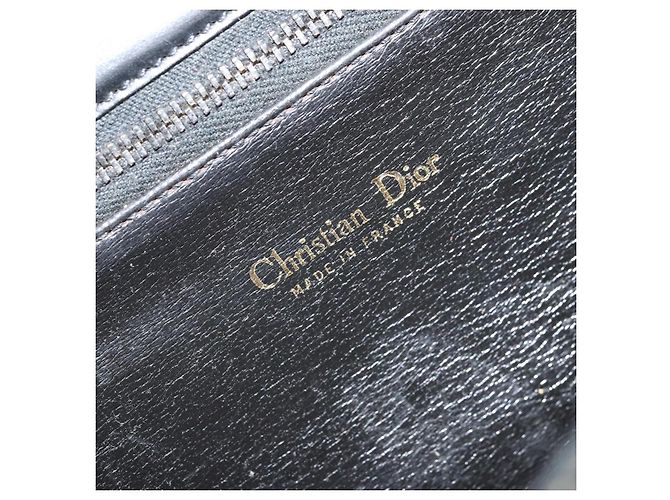 Borsa a mano Christian Dior in pelle nera e oro Auth bs33762 Nero D'oro - vista 21