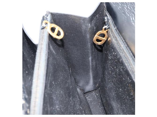 Borsa a mano Christian Dior in pelle nera e oro Auth bs33762 Nero D'oro - vista 23