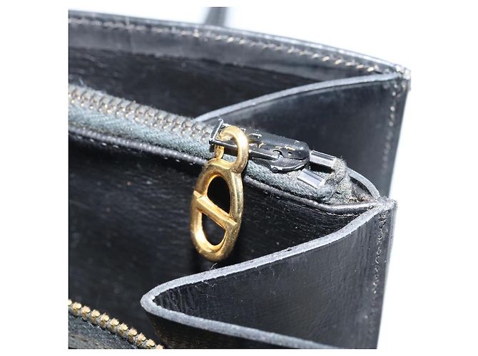 Borsa a mano Christian Dior in pelle nera e oro Auth bs33762 Nero D'oro - vista 26
