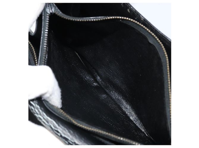Borsa a mano Christian Dior in pelle nera e oro Auth bs33762 Nero D'oro - vista 27