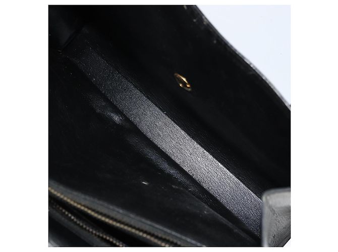 Borsa a mano Christian Dior in pelle nera e oro Auth bs33762 Nero D'oro - vista 28