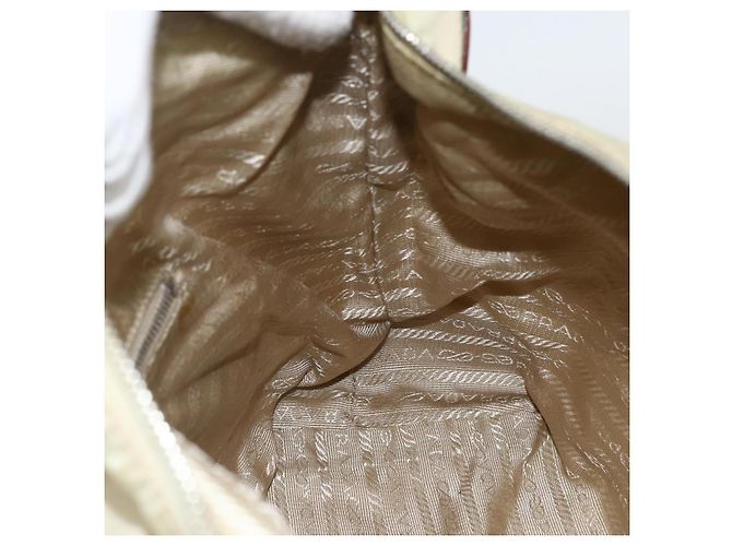 Borsa a Spalla PRADA Nylon Beige Verde Argento Autentica 173997 - vista 20