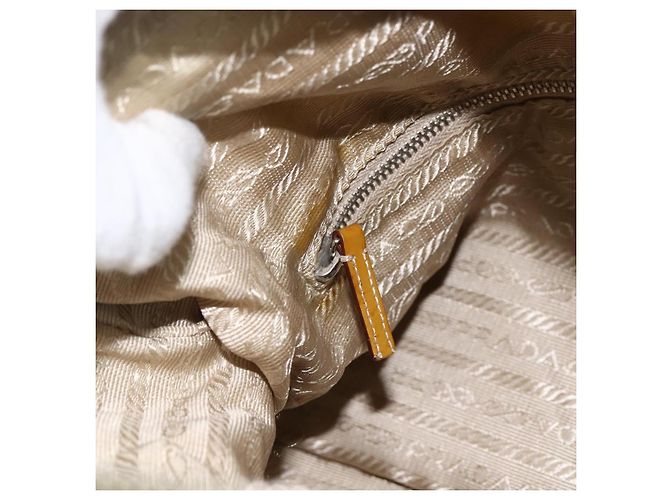 Borsa a Spalla PRADA Nylon Beige Verde Argento Autentica 173997 - vista 22