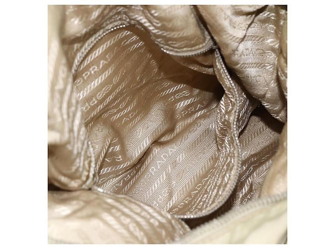 Borsa a Spalla PRADA Nylon Beige Verde Argento Autentica 173997 - vista 23