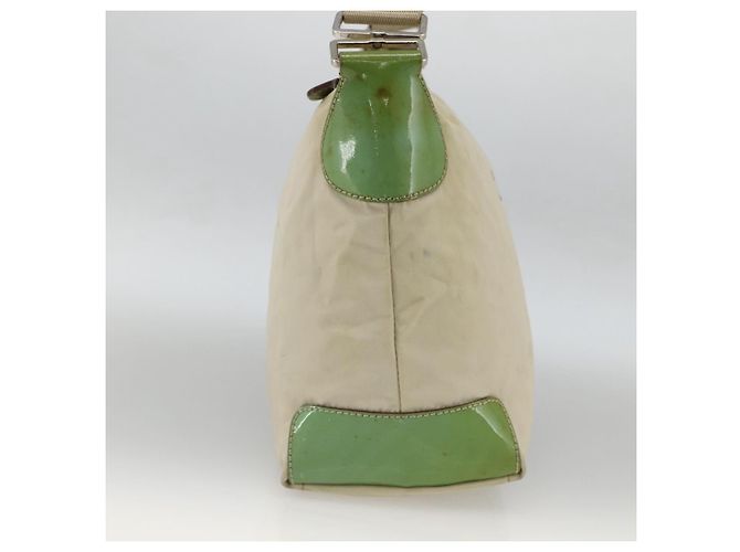 Borsa a Spalla PRADA Nylon Beige Verde Argento Autentica 173997 - vista 3