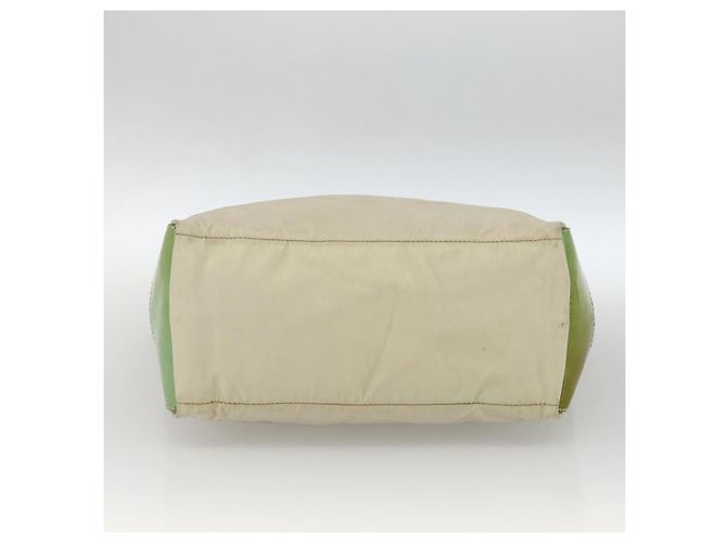 Borsa a Spalla PRADA Nylon Beige Verde Argento Autentica 173997 - vista 5