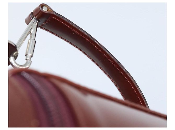 Borsa a mano GUCCI in pelle verniciata marrone argento Auth ep13600 - vista 14