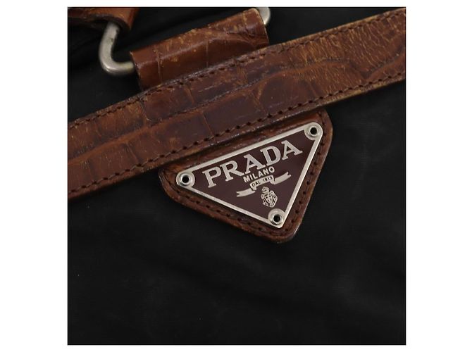 PRADA Backpack Nylon Black Silver Auth 172717 Silvery - view 17