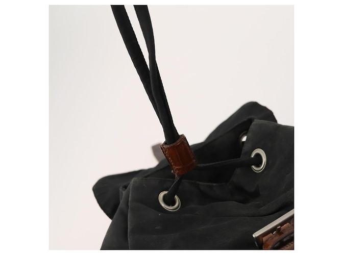 PRADA Backpack Nylon Black Silver Auth 172717 Silvery - view 19