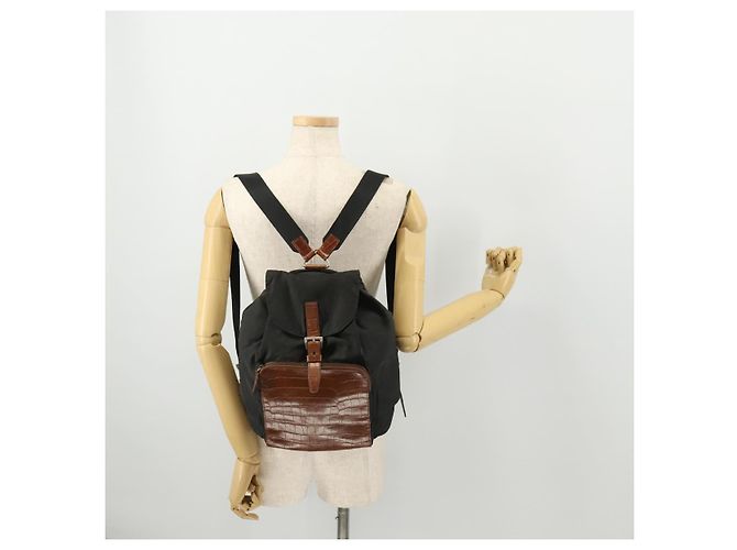 PRADA Backpack Nylon Black Silver Auth 172717 Silvery - view 27