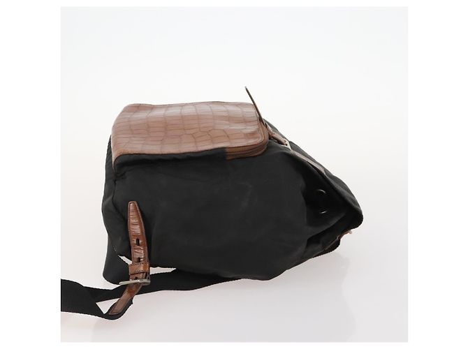 PRADA Backpack Nylon Black Silver Auth 172717 Silvery - view 3