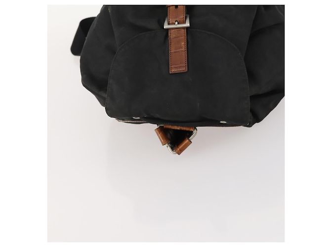 PRADA Backpack Nylon Black Silver Auth 172717 Silvery - view 6