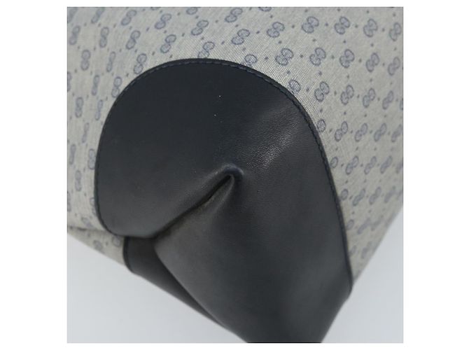 Gucci Borsa tote Micro GG Supreme in PVC Navy Gold Auth ki6466 D'oro Blu navy - vista 17
