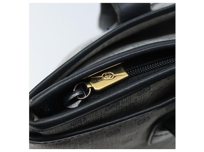 Gucci Borsa tote Micro GG Supreme in PVC Navy Gold Auth ki6466 D'oro Blu navy - vista 19