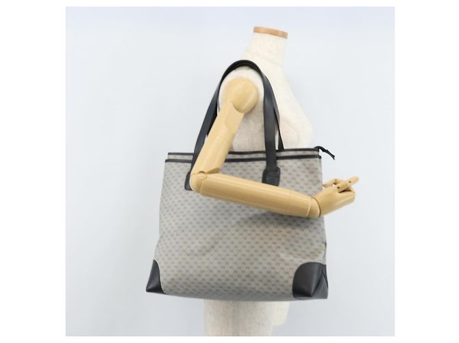 Gucci Borsa tote Micro GG Supreme in PVC Navy Gold Auth ki6466 D'oro Blu navy - vista 24