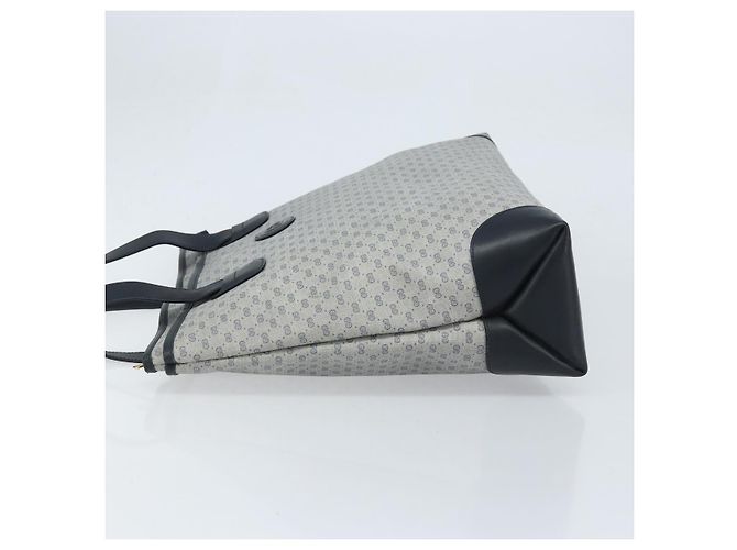 Gucci Borsa tote Micro GG Supreme in PVC Navy Gold Auth ki6466 D'oro Blu navy - vista 4