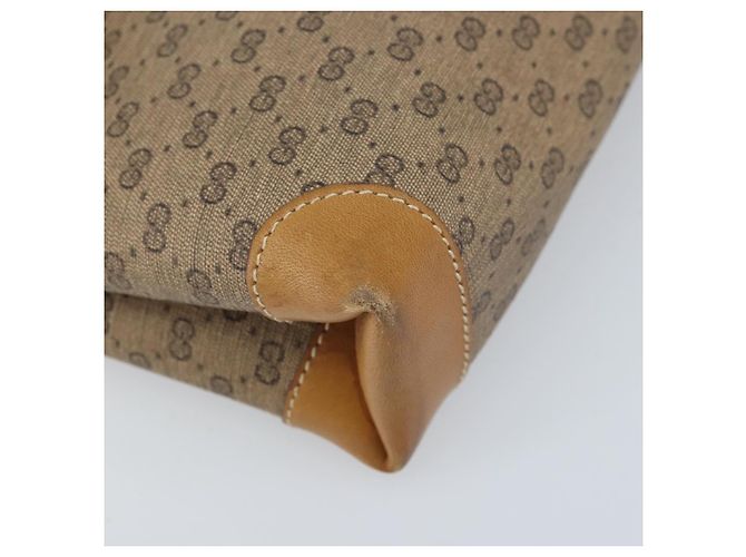 Gucci Borsa a spalla Micro GG Supreme in PVC Beige Oro Auth 173871 D'oro - vista 15