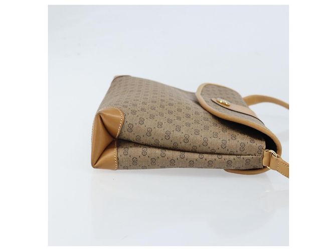 Gucci Borsa a spalla Micro GG Supreme in PVC Beige Oro Auth 173871 D'oro - vista 3